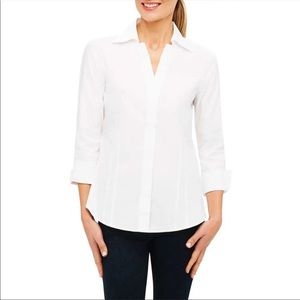 Foxcroft non iron white button down size 16